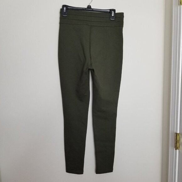 ZARA Size M High Waist Sailor Gold Button Front Pants Stretch Pullon Legging - Picture 6 of 12
